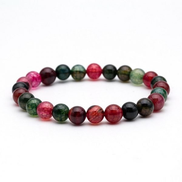 Red and green stone bracelet